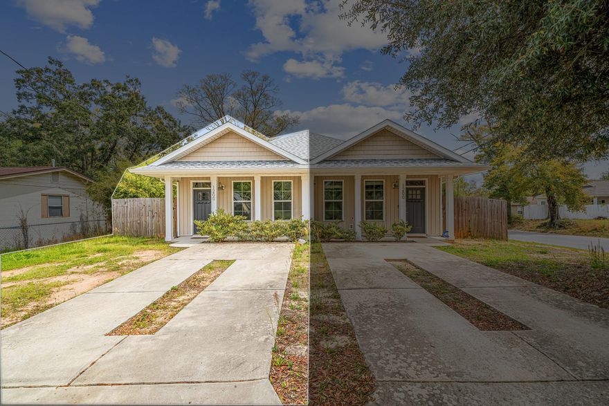 This modern townhome, just built in 2020 has NEW floors & paint and is ready to welcome its new tenant!  Featuring 2 bedrooms, 2 full baths and open floor plan, this home has dual covered patios and a great, fully fenced outdoor space with pets accepted with owner approval ($500 non-refundable pet deposit per pet required.)  Kitchen features gas range, kitchen island, pantry & no-slam cabinetry. Master features additional ''bonus room'' which can serve as office/nursery or additional closet space. Washer/dryer hook-ups in hall & tankless water heater. Full sprinkler system.  Tenants responsible for yard maintenance & all utilities. Located in downtown Pensacola - Schedule your showing today!