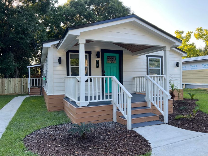 Call this super cute Florida Cottage ''home'' today! Upgrades to this home make this home feel brand new. This super cute 2 bedroom 2 bath home has it all and is dressed to impress. Exterior is custom siding, casing, and hardi board siding. Uniquely designed drive adds to this homes appeal. Home has fresh sod, new brick mailbox, new dimensional shingled, fenced back yard, and storage building. Covered front porch has railing, stained vaulting ceilings and home comes with blink door bell and keypad entrance. Inside this open floor plan design has vaulted ceilings with exposed beams, new cabinets with granite tops, shiplapped island - designed to be your dining table that can seat 4. Home has new hvac, stainless steel appliances, smart devices and so much more. Master bedroom is a must have