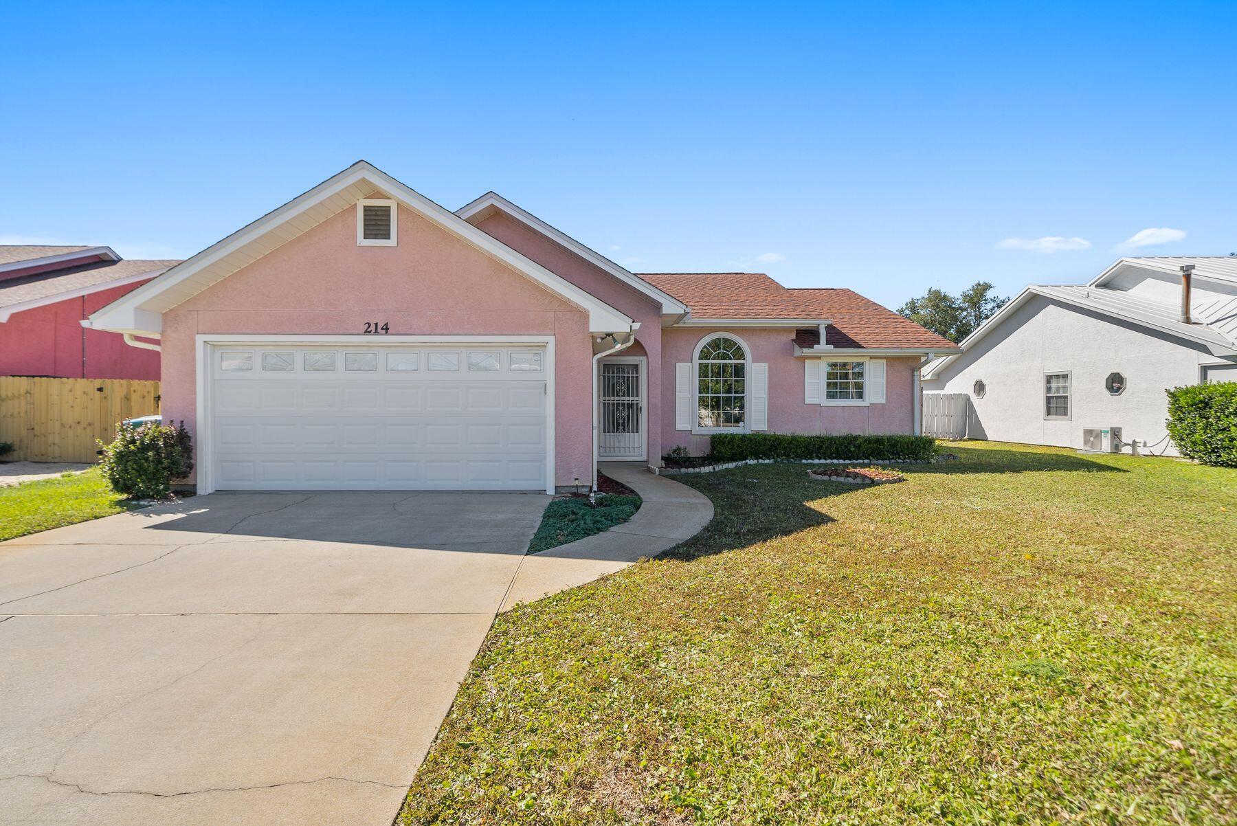 Welcome to this delightful three-bedroom, two-bathroom home located in the serene Seaclusion Beach community. With private access to the pristine sands of Bid-A-Wee Beach just a short stroll away, this beautifully maintained 1,162-sq.-ft. home is perfect for those seeking the tranquility of beachside living. The home has been freshly painted throughout and offers a welcoming atmosphere. Ideal for a primary residence or a peaceful secondary home, it is located less than two miles from Pier Park, giving you easy access to dining, shopping and entertainment while enjoying the quiet charm of a neighborhood that prohibits short-term rentals. Key features include a recently updated outside AC unit, installed in June 2022, and a hurricane-resistant garage, ensuring durability and peace of mind.