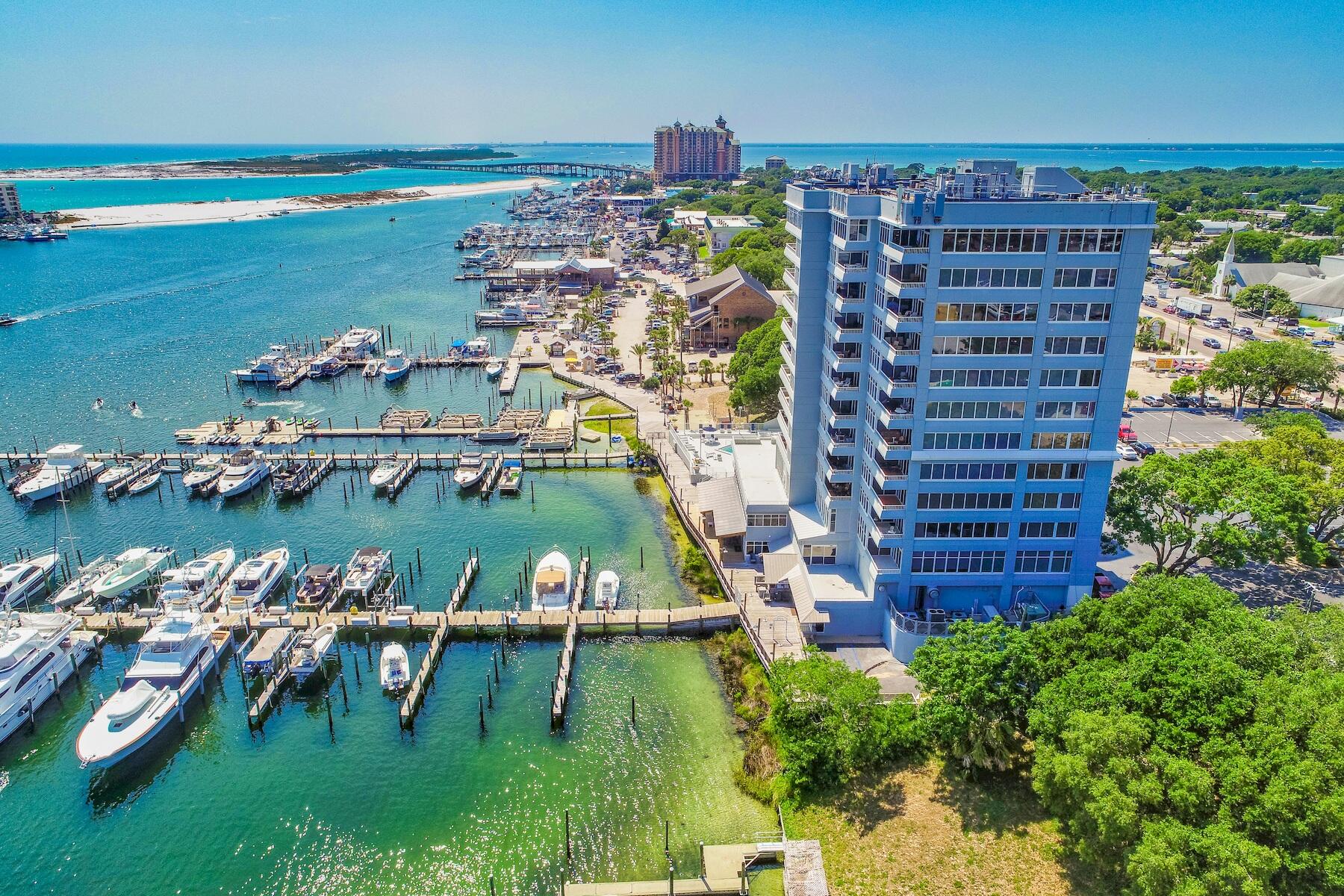 Welcome to Your New Premier Home on the Harbor! All Building Updates & Renovations are now completed, assessed & Paid in Full! To name a few: New roof, new windows/doors, waterproofing of the building including the balconies & installation of the Halo Water Detection system, New Gates & Security Access, New owners lounge, outside bar area, new kid's room, billiard room, board room, card room & More! Make this your Own Lifestyle of Luxury & Functionality with Breathtaking Views of the Gulf of Mexico, Harbor, East Pass, & the Choctawhatchee Bay Throughout This Exclusive Residence! These Western Facing Units Rarely Come on the Market. This Condo Yields the Most Desired Floor Plan & Location in the Building with its Unobstructed Sweeping Westerly Views that only a few units in the building