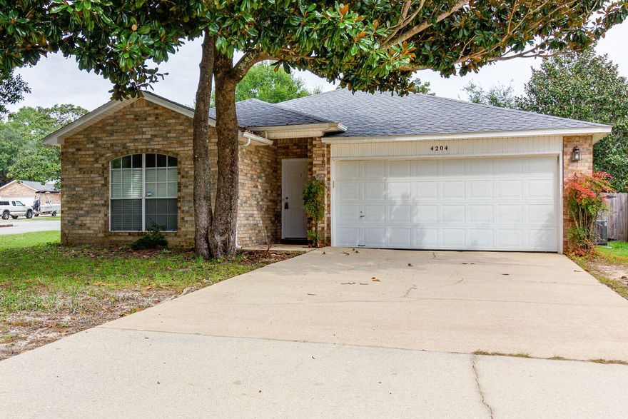 This 3 bed/2 bath home with an office home feels even larger due to the open floor plan and cathedral ceilings. The kitchen/dining/living area are completely open to one another. Wood look ceramic tile in all bedrooms, study, hallways, and living/dining/kitchen areas! Two bedrooms and a guest bath are on the left when you enter the home followed by the study/office area. The master bath offers double sink vanity, garden tub and two walk in closets. Large fenced in backyard with an open patio. Living room features a wood burning fireplace and is perfect for entertaining or large family gatherings. sorry no indoor smoking and no pets.