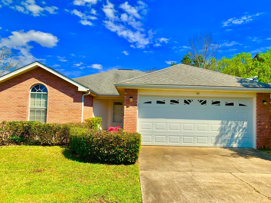 This lovely home is perfectly located behind Silver Sands Outlet, close to many great restaurants and just blocks from the beach. It's close to the action, but tucked away in a great subdivision. This home features 3 bedrooms and 2 baths, open kitchen, dining and living area. The master bedroom has a walk in closet and the master bath features double sinks. Tile floors through out, including the porch. The large screened in back porch offers an oasis all your own overlooking the well manicured back yard. Perfect for entertaining your friends or relaxing after a hard day of work. Bayside community offers a community pool, pavilion with covered picnic area, tennis courts and private dock with access to the bay.