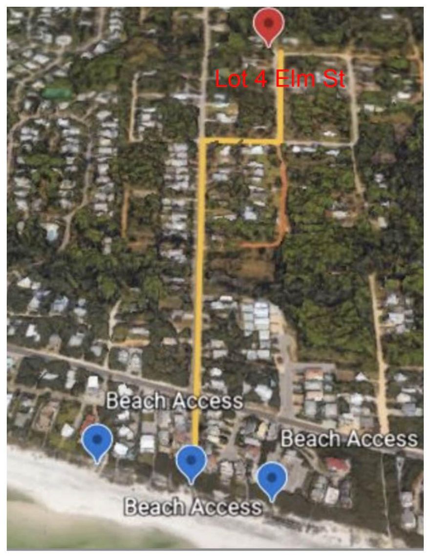 Excellent location to build your dream home in SEAGROVE! This building site is a short walk to three public beach accesses, San Juan, Dothan, and Santa Clara. Walk or bike down Scenic Hwy 30A to all the fabulous restaurants, shopping, and entertainment you have come to love along 30A. No HOA and approximately 1/2 mile to the beach, 1 1/2 mile to Seaside, and 2 miles to Eastern Lake! Flood Zone X. All information is believed to be true but should be verified.