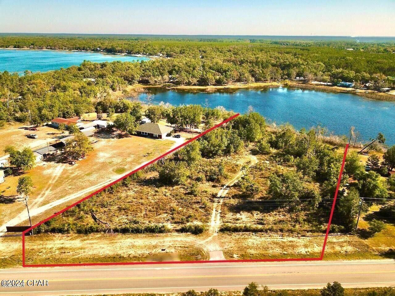 2 Lake front lots, side by side, 2.4 acres, 185 feet on Britt Lake in Southport, Florida. Southport is a growing community on the North side of Bay County. The property is on a paved road, close to K-12 Bozeman School, 25 minutes from the airport and 25 minutes from Lynn Haven. Get out of the busy town life and enjoy lake front living, peaceful, quiet, serene. No HOA, build your house, garage, pool and still have plenty of room for a pole barn, toys, RV and boat. 2 lake front lots, side by side, 2.4 acres, come visit Britt Pond today!