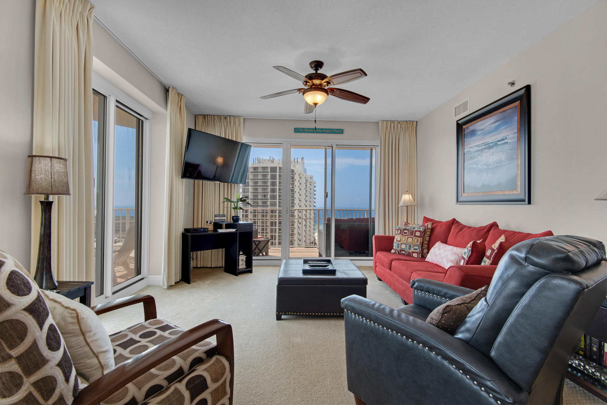 THIS IS THE DEAL THAT YOU HAVE BEEN WAITING FOR! Enjoy waking up only steps from the Gulf with SWEEPING GULF views from this private east end 3 bedroom CORNER unit located in Ariel Dunes, which is tucked behind the private gates of Seascape Resort! This spacious unit with high ceilings is flooded with natural lighting, and features stainless steel appliances and granite countertops in the spacious kitchen, plush carpeting throughout the living spaces & bedrooms with easy to clean tile flooring in the kitchen, hallway, and bathrooms, NEW full size WASHER & DRYER, and 2 expansive private balconies offering GULF, Choctawhatchee Bay, and/or lake views. WELL-MAINTAINED & RENTAL READY, this condo makes the perfect second home or vacation rental property with an ESTABLISHED rental history! In