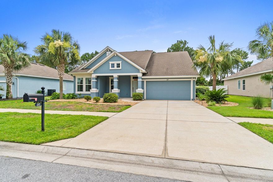 Welcome to luxurious Panama City Beach living at 217 Middleburg Drive, Palmetto Trace. Nestled in the heart of Palmetto Trace, a sought-after community in Panama City Beach, lies a charming, meticulously maintained retreat awaiting its new owner at 217 Middleburg Drive. This prime location offers the best of both worlds, with proximity to popular hotspots and a serene residential ambiance.  Backing up to a wooded area, it offers a fenced backyard oasis that includes a paver patio and beautiful, manicured yard. Inside, the home features all hard surface flooring and easy to maintain. As you enter the home, you will find open space between the kitchen, dining and living areas. The ten foot ceilings expand the space even more. Light generously enters the home from the spacious back yard. Entertain guests effortlessly in the expansive living area inside and out, designed for social gatherings and cozy evenings alike. The patio is a welcoming space for grilling and entertaining the friends you will make in this friendly neighborhood.

The kitchen features stainless appliances, white cabinets, recessed lighting, tile backsplash and granite countertops. A breakfast area overlooks the patio and backyard. The master bedroom leads to a ensuite bath with a walk-in shower, double vanity, a garden tub, and a spacious master closet. The other bedrooms are spacious for your guests or family and share a hallway bath. 

Palmetto Trace features two community pools, one of which is one street over from this home. Enjoy the convenience of living just minutes away from Pier Park, Aaron Bessant park and the pristine beaches of Panama City Beach. Access to these sought-after spots is made even more delightful with a fun and breezy golf cart ride. Embrace the vibrant atmosphere of nearby Frank Brown Park, an event hub hosting exciting gatherings in walking distance, like the renowned Gulf Coast Jam. Your weekends will never be dull in this lively neighborhood.

Don't miss the chance to immerse yourself in the exceptional lifestyle offered by luxurious Panama City Beach living at 217 Middleburg Drive. Schedule a viewing now and make this exquisite property your own piece of paradise!  This home is easy to show. Call today to see.
