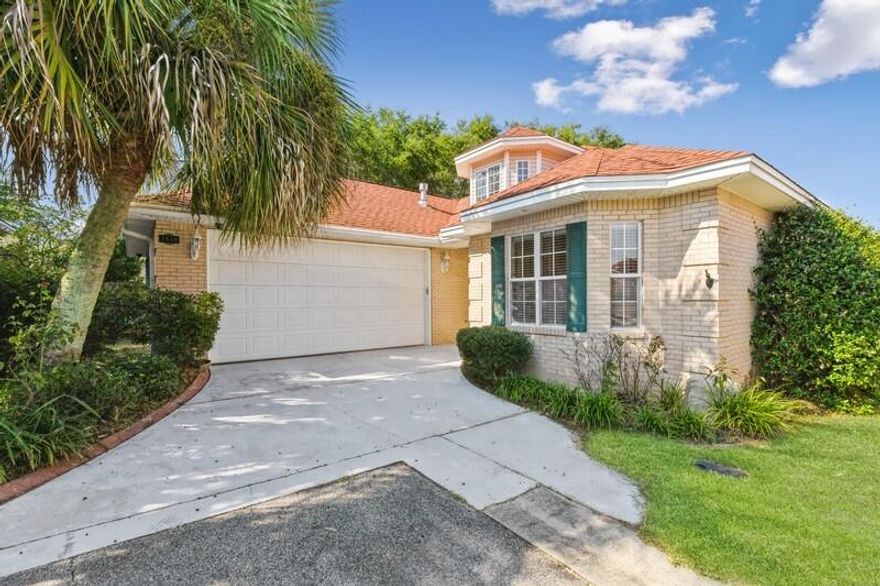 3 Bed 2 Bathroom home in gated Niceville Bluewater Bay community! Offering the largest plan built in Mediterranean Village, with a beautiful open floor plan, tall ceilings, and several built-ins for entertaining or storage. The kitchen has lots of cabinetry and plenty of counter space for prepping food. The kitchen has also been updated with new stainless appliances and beautiful quartz counter tops. Formal dining room with tray ceiling. Family room features a gas fireplace and built in book shelves and wet bar! The home has beautiful rich bamboo floors with tile in the kitchen and baths. Enjoy the split floor plan for privacy. The master bedroom has a tray ceiling and crown molding. The master bath has two separate vanities, a large jacuzzi tub, walk-in shower and large master closet. Bedroom two and three are also spacious and both share a nice full bathroom. The indoor laundry room is located just off the garage. The garage will fit a full size truck and has a pull down stairs with storage and auto opener. The back yard space is made for easy upkeep and entertaining. The house has gas heat and hot water and is even plumbed for a gas range if needed.
Just minutes from Eglin AFB or the beaches of Destin and zoned for A+ schools!