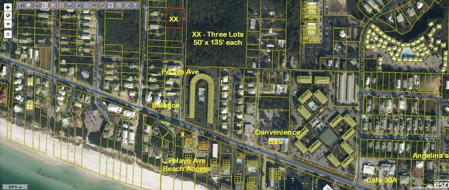High and dry lots (two adjoining lots also for sale as separate listings) in highly desired Gulf Shore Manor in Seagrove.  Pelayo Avenue property is enhanced by the Walton County Pelayo Beach access at the foot of the street. This access has a neighborhood feel and is more serene than others with no parking available along with beautiful, foliage filled walkway from 30A to the benches and walkdown to the beach.  Each lot 50' x 135' lot benefits from a 5' side setback versus normal Walton County 7.5' setback.