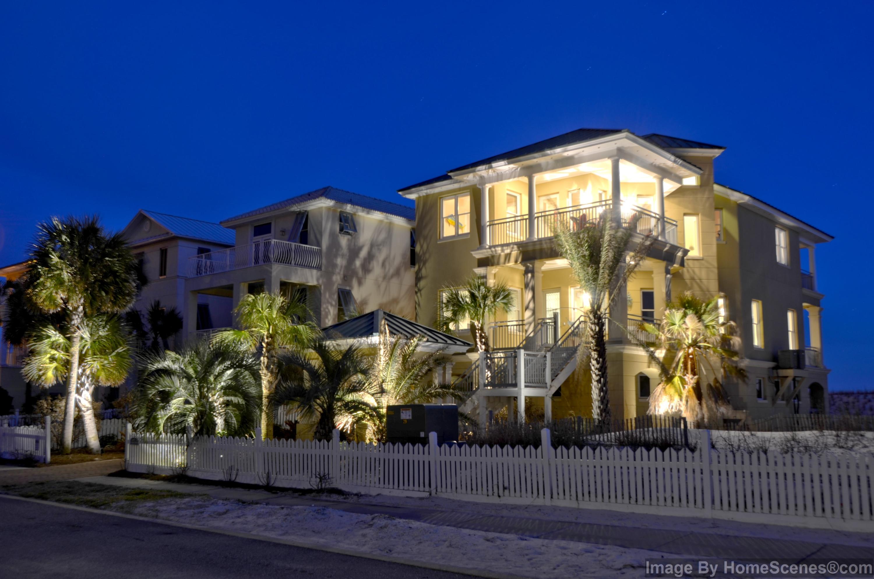PRICE REDUCED! GULF FRONT.....You will never miss a sunset !!Stunning POURED CONCRETE home with unobstructed views of the Gulf and East Pass in Gated Beach community Destin Pointe. Four bedrooms and three bathrooms plus room for a game room on the lower level make this a perfect primary residence, vacation rental or second home. This home also features a 2 car garage. Located on a cul-de-sac in Destin Pointe, this gorgeous home is ready for Lazy days spent on the beach that is right outside your back door and evenings spent watching the sunset from any of the FIVE balconies! 3 stories and plenty of room with just under 3,000 sq feet. This residence features a private beach walk over. A MUST SEE !