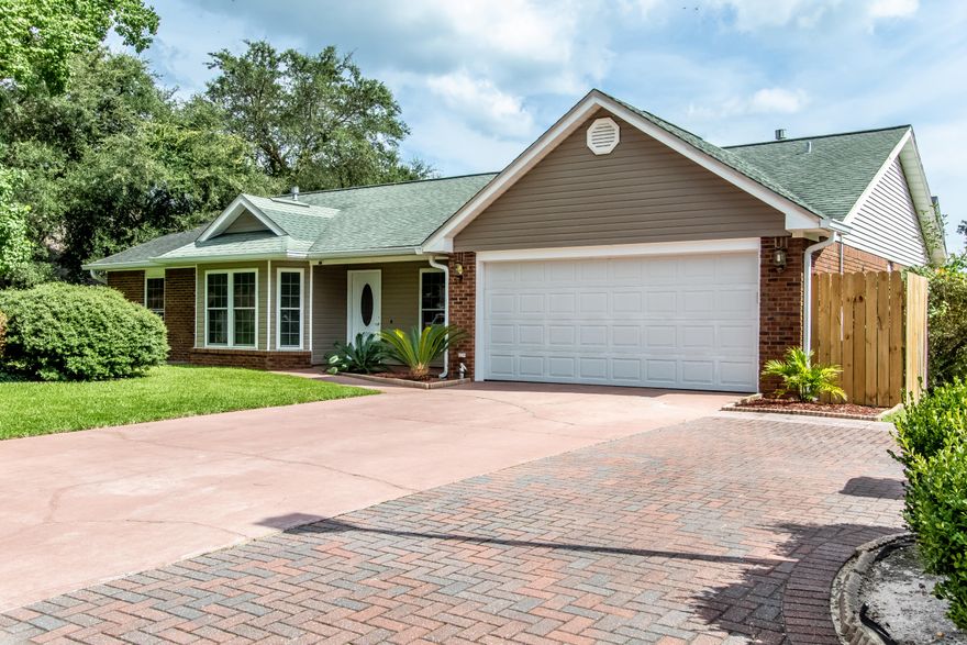 BEACH ACCESS AND HIGH-END UPGRADES! This updated split bedroom floor plan home has 4 bedrooms & 2 bathrooms & is located in a much-desired neighborhood, south of U.S. 98 & just minutes from Hurlburt Field, Navarre Beach, shopping, & restaurants. Entertain in the spacious living room with an exposed beam cathedral ceiling & gas fireplace; Enjoy the all-season Florida room; Create great meals in the high-end updated kitchen; Relax in the master bedroom with a gas fireplace & updated en-suite. There's also plenty of room for family or guests in the other 3 bedrooms & updated 2nd bathroom. Last but not least, have fun outdoors in the well-maintained yard with hot tub, sauna, & two sheds!If you desire, you can get private beach & pier access for only $225 per year through the optional HOA .