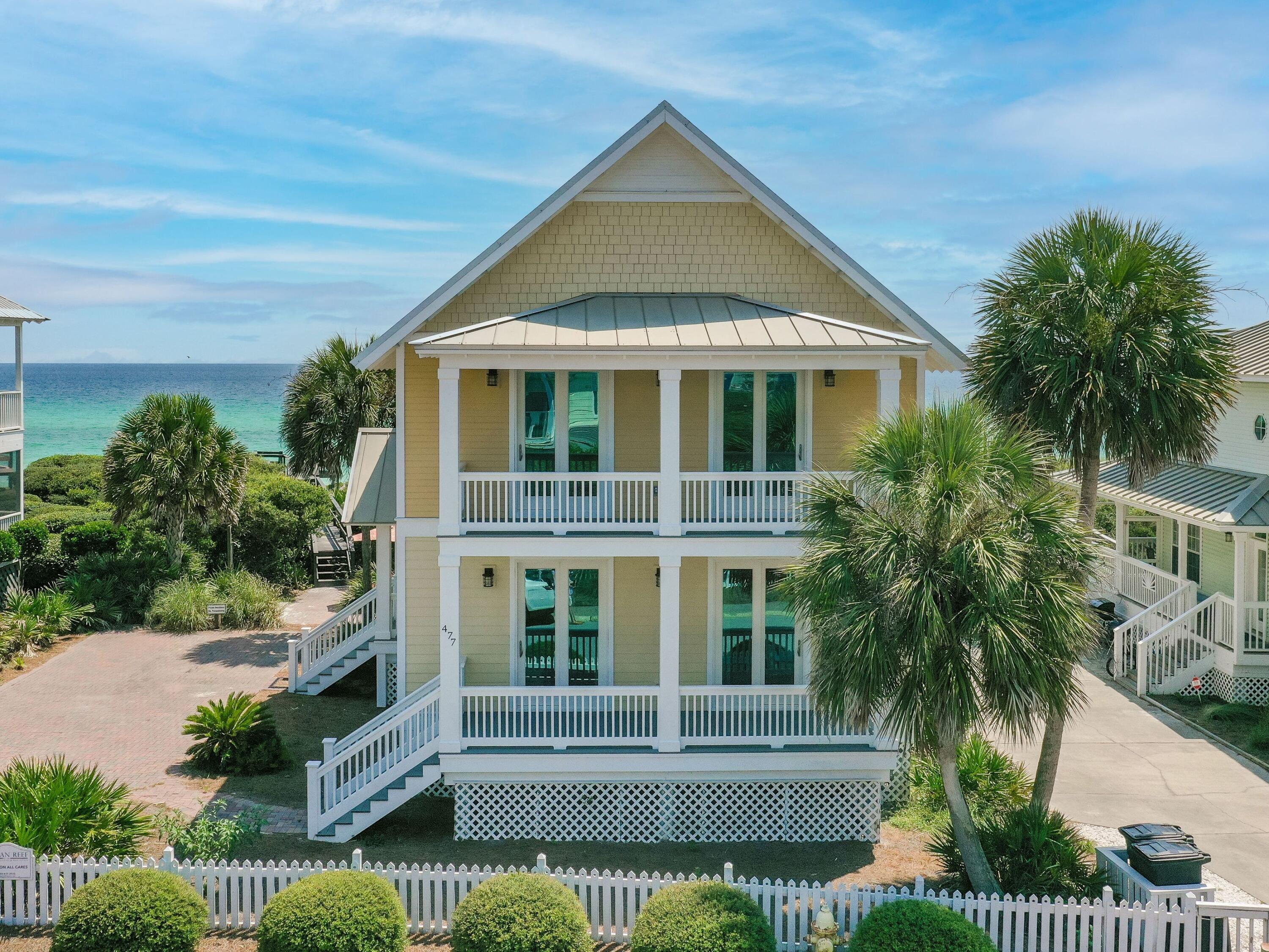 Admire this stylish two-story beach house that stands on an oversized lot in an enviable gulf-front position. Tucked away south of Scenic Highway 30A in Old Florida Beach, this spacious Florida cottage was one of the original homes to be built in this neighborhood. It opens the door to many options as a lucrative vacation rental or family beach house.There's ample space to add a pool, coach house or perhaps a new home on this generously sized lot. The land extends down to the waterline and has its own private beach access and seating area overlooking the water. Uninterrupted gulf views add to the breathtaking appeal of this well-maintained home, which is ideal for multi-generation families sharing quality time together. The layout includes a kitchen, family room and bedrooms on both floors