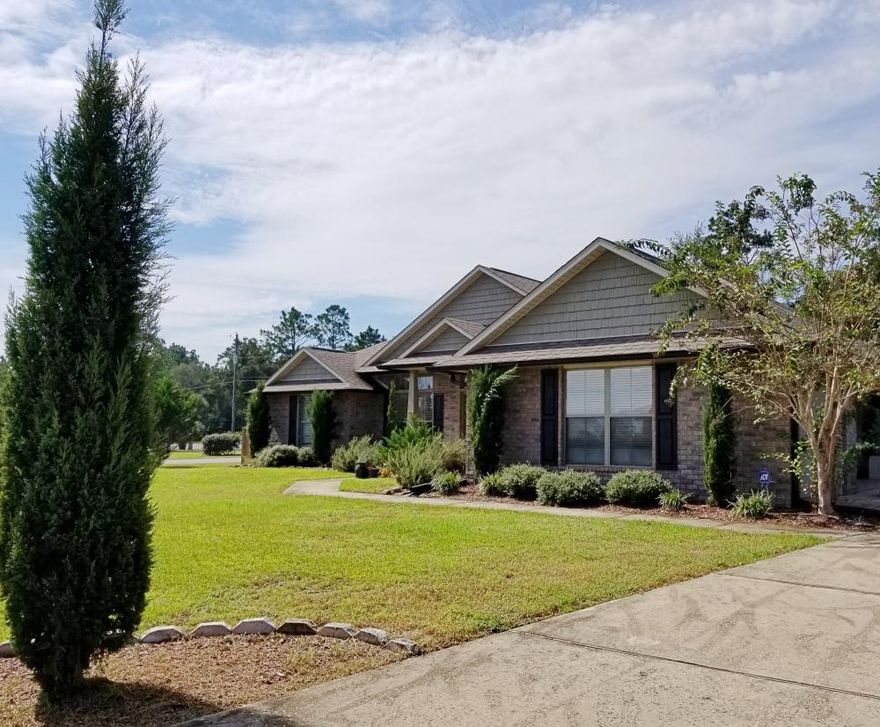 4-bedroom, 3 bath, 3 car garage, located on a 1/2 acre corner lot in Baker has it all. Beautiful front porch entryway leads into the foyer with formal dining room on one side and an office space across from it. The spacious kitchen has granite countertops, built in microwave, raised panel maple cabinets, stainless steel appliances, pantry, separate breakfast area, and more. Master suite exits to a covered patio. The master bathroom has a garden tub, separate shower, dual vanities and plenty of closet space. Split bedroom floor plan with a large living area. Gutters all around, Privacy fenced Backyard, AC replaced 2017 Has a current termite bond and No HOA ***Under Contract with a Kick out Clause in place***