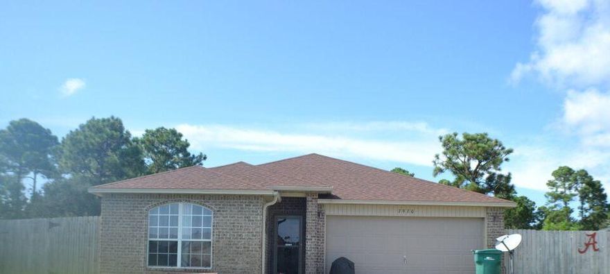 This brick beauty backs up to a wooded reserve area in popular Promise Creek s/d. It's 3 bedroom home w/14x11 separate dining room/office/bonus room w/French door entrance. The open floor plan offers tile in an amazing kitchen w/cabinets, counterspace, pantry & an island, plus the dining table. The stainless appliances are a perfect compliment. The column separates it from the 21x16 living room that accommodates a big screen TV & wrap-around sofa plus accesses the back patio thru sliding glass doors. The master has double vanities and walk-in closet. You'll like the .3 acres lot w/privacy fencing & storage shed. This home offers 2 car garage & underground utilities on a cul-de-sac so there's not thru traffic. It's a destination place, possibly your destination place. Call to take