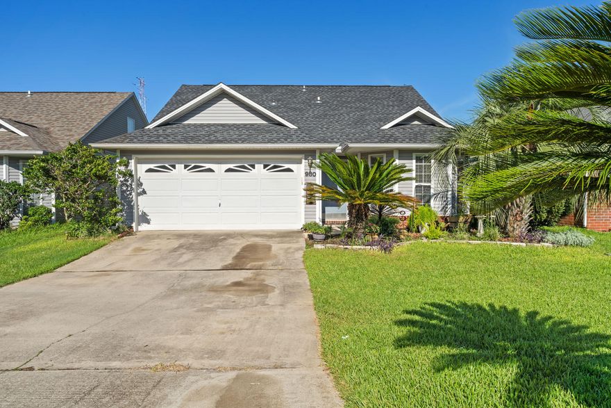 Location Location Location! located in between Eglin AFB and Hurlburt Field AFB and schools and shopping. Well organized open floor plan features a kitchen with a breakfast bar overlooking the living area. The living area features vaulted ceiling and sliding glass door leading to the screened back porch.  The Primary bedroom suite features a walk in closet and Hollywood style Primary bath with access from both the master bedroom and the living area. The area immediately next to the bedroom has garden tub, step in shower, and single sink a door opens to the area with the water closet and single sink. Two bedrooms and additional bath are on the second floor.