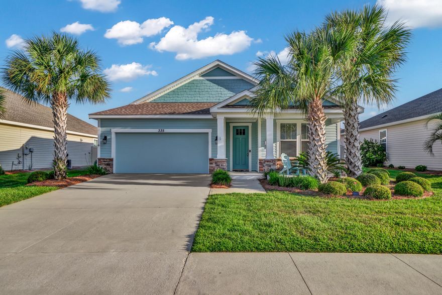 Welcome to 335 Blue Sage Rd, a charming beach residence located in the highly sought-after Whisper Dunes Subdivision on the west end of Panama City Beach. Perfectly positioned between the scenic 30A corridor and the bustling Pier Park, this home offers both convenience and tranquility. The Whisper Dunes community features meticulously manicured lawns, paved sidewalks, and a stunning pool. With a strict no short-term rentals policy, it provides an ideal environment for families and those seeking a serene beachside living experience without the influx of tourists.The owners have maintained this home with great care, recently repainting, installing a new roof, and updating the kitchen appliances. Inside, you will find an open floor plan featuring tiled floors in the kitchen and bat
