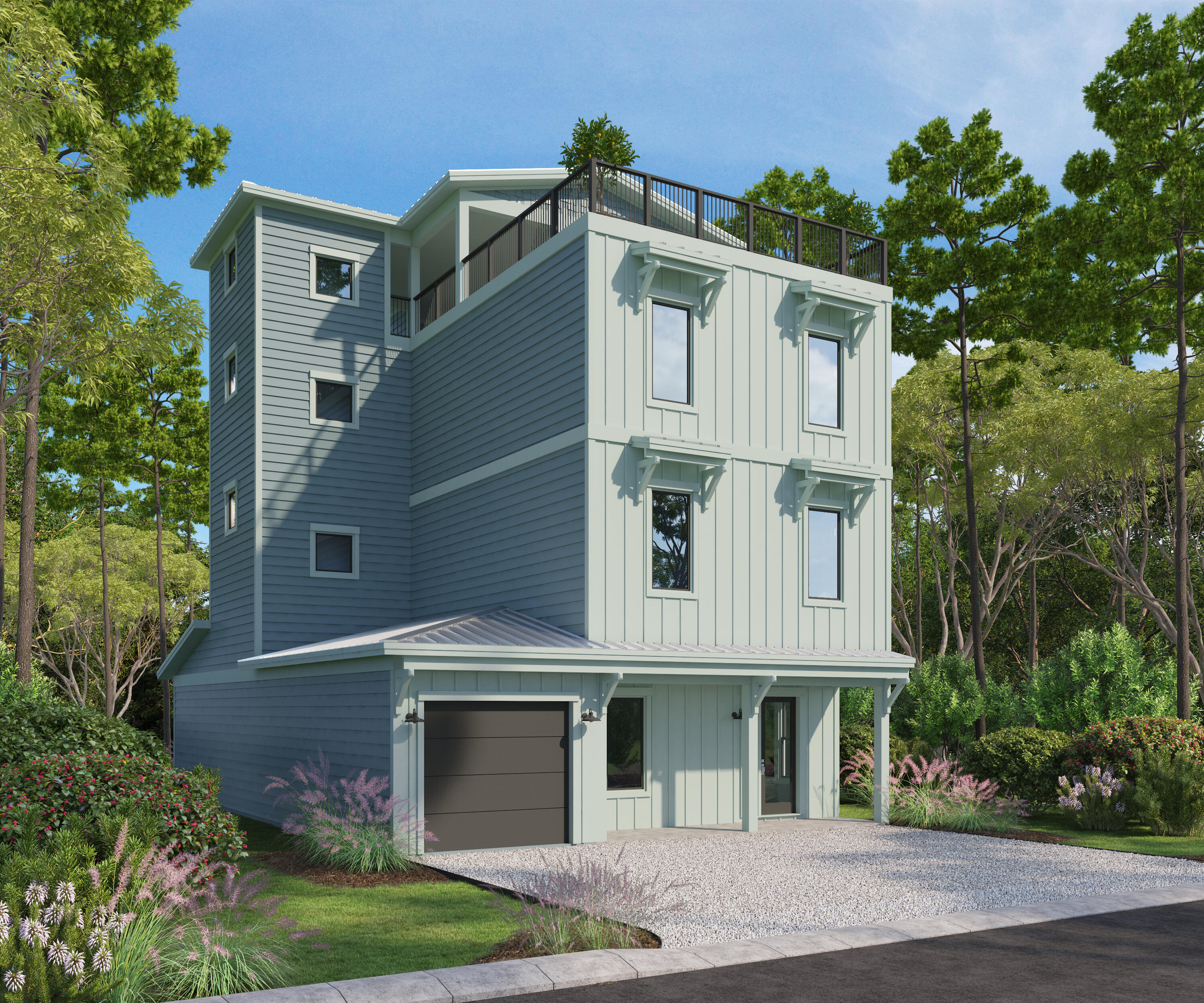 April Completion ~ *Ask us about our rates as low as 5.75% w/the use of a preferred lender.  PLUS Ask about the $56K in included upgrades & $40K in flex dollars towards addl upgrades, closing costs and/or rate buydowns and Furnishing Packages available for purchase with professional designer! This Stunning SkyBlu Hm offers 6 king-sized ensuite beds & two dens, one w/wet bar. The elevator transports you to a 1,000 SqFt rooftop outdoor oasis, which is reinforced for a hot tub, & 2 luxury outdoor kitchens, to enjoy the perfect sunset! This plan has 4 levels of refined luxurious living w/upscale interior finishes & features including Quartz countertops, elegant flooring, fixtures & kitchen appliances! All of this within mins to Beach access, 30Avenue, 30A & Rosemary Beach! You are surrounded by all the dining, shopping, and entertainment you could hope for in Inlet Beach and 30A to provide an amazing coastal lifestyle.

There is a pedestrian underpass on Hwy 98 coming soon for added convenience to access all 30A has to offer, without having to cross Hwy 98. 

** Listing includes base price of home and the lot premium for this lot. Price may vary based on options selected.**