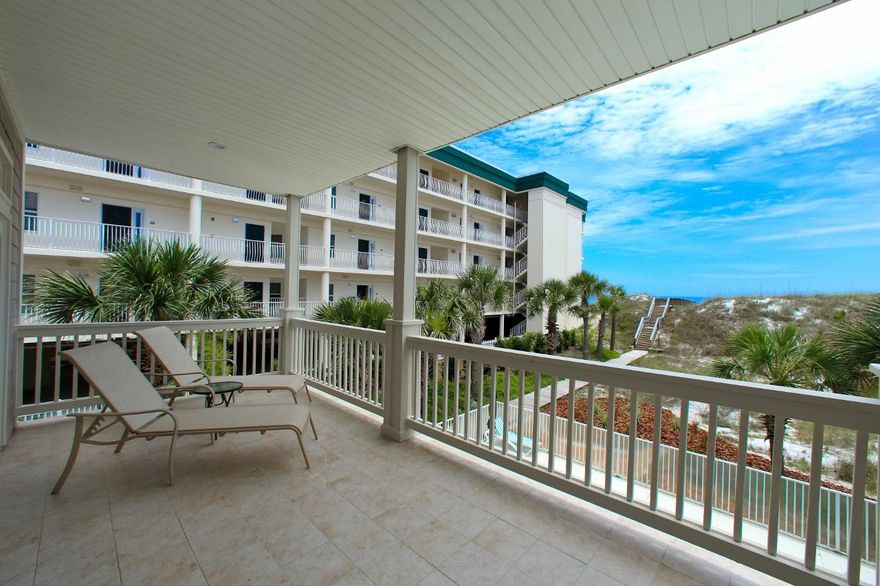 There's room to grow on this deep gulf front lot. Located on the lot's street side, you will enjoy the charming existing beach house with its unobstructed gulf views for years to come. There's plenty of time to build the gulf front companion home. One very delightful beach home and one full-sized pool sit on the rear half of the 499' deep lot. The front portion of the lot that measures more than -1/2 acre and boasts 68' of gulf frontage is included in this purchase price and is ready for your gulf front get-a-way, your vacation rental winner, or your year-round retreat. Parcel number 19_3S_18_16080_000_0302 and Parcel number 19_3S_18_16080_000_0306 combine for the makings of your own beach compound.
The 5 BR/6.5 BA existing home is made for relaxed coastal living.
Second floor gathering spaces are open and perfectly positioned to catch salty gulf breezes. The entire home is light and cheery and the furnishings understated.  The focus in this home is always on good times and emerald green coastal waters. The renovated kitchen is a cook's dream and a decorator's delight. The open living dining area is gulf front and leads to a deep balcony overlooking the pool. A wood burning fireplace is perfectly positioned not to detract from the gulf but stands ready to warm the senses on crisp fall evenings. Guests enjoy privacy in one of four spacious bedrooms with private baths located on the first and third floor. The master suite is a luscious gulf front haven with it's own expanse of private balcony and endless sunsets. A wood burning fireplace sets the perfect tone for a stress-free evening. An elevator conveniently services all three floors of the home. The expansive swimming pool offers a cool departure from the beach and ample length for swimming laps. 69 Chivas is used primarily by it's owners but is projected to generate $139,900 in vacation rental income at full capacity. Don't miss this affordable chance at gulf front living. Call for your private showing today. 