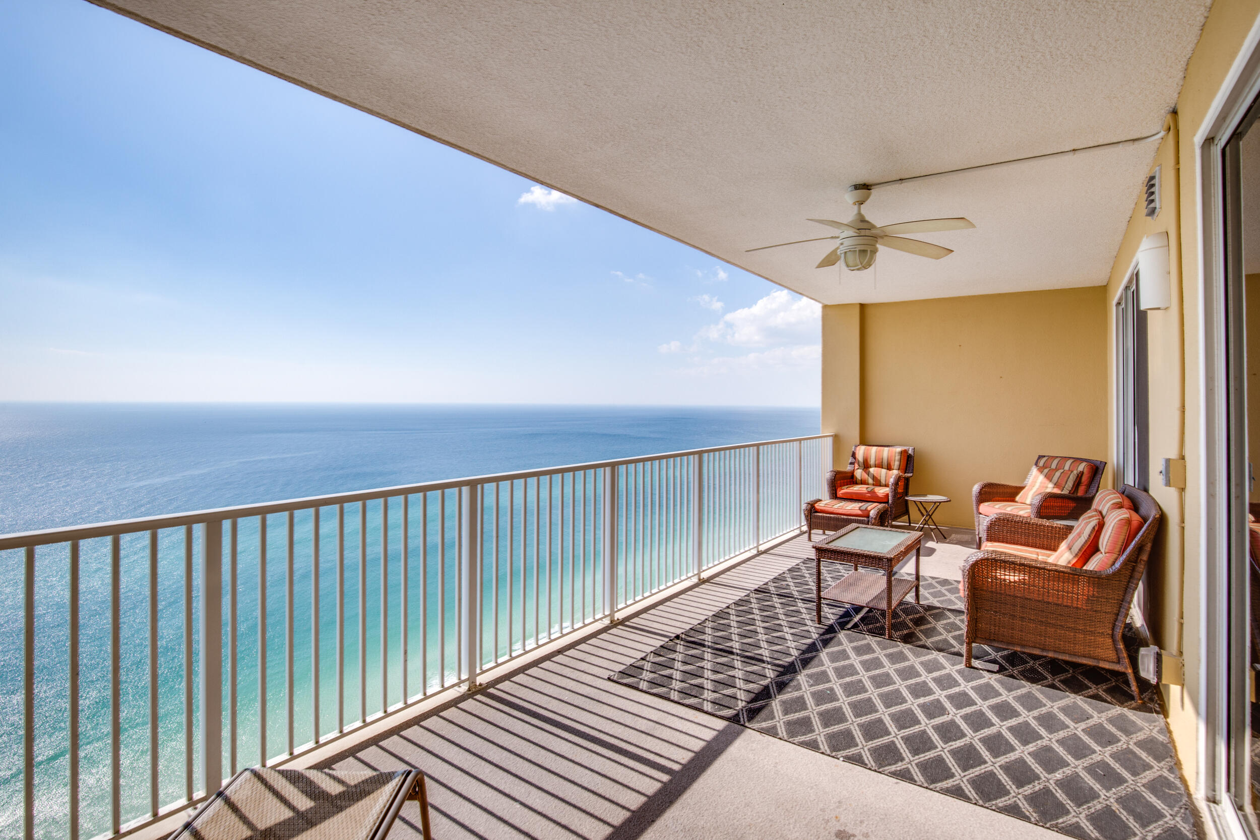 Look no further... This is the LOWEST PRICED condo available in Tropic Winds and an impeccable investment opportunity with PROVEN ACTUAL RENTAL INCOME OF APPROX $55K PER YEAR FOR THE LAST 2 YEARS! Unit 2102 comes fully furnished, is a well- maintained gulf-front condo with stainless appliances, ceramic tile, and fully stocked kitchen. This 21st floor unit features a gulf facing master bedroom with access to the huge balcony. The balcony is massive with plenty of room for dining and lounging while soaking up the sounds of the ocean or taking in the sunrise and sunset each day. Tropic Winds is known for having some of the largest balconies in PCB, and the location of this unit ensures completely unobstructed views of the entire beach - east to west