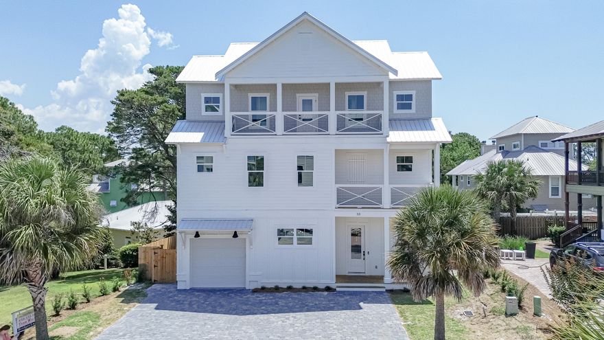 Don't miss this one!  Brand new construction home in the heart of Dune Allen being offered fully furnished.  This is the one you've been waiting for to finally own at the beach.  This beautifully crafted home is minutes to the white sand and all the 30a lifestyle has to offer.  Grocery/dining/shopping/beach -  all moments away from this home's convenient location off Allen Loop on the west end of 30A.  Rental projections exceed 140k!  So many great details - the tankless hot water heater ensures all 4.5 bathrooms won't run out of hot water even when everyone comes in to shower at the same time - your third floor porch offers horizon views of  the Gulf of Mexico - a community pool to enjoy.  With only 9 lots Sea Pointe is perfectly poised to be your home to live life reimagined!