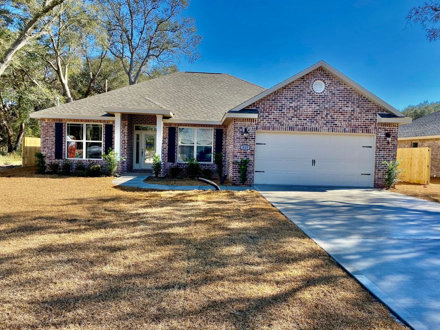 Welcome home to this beautiful Brand New home!  As you enter this fabulous home you will love the spacious living room that is open to the kitchen and dining area for wonderful family gatherings.  The living room has an gorgeous tray ceiling.  Plank tile flooring located in all rooms, except bedrooms have carpet.  Master bedroom offers a tray ceiling as well along with a spacious walk in closet.  You will enjoy the master bath that offers double sink granite vanity,  garden tub, and separate shower.  If you love being outside this backyard is enormous and all the family will enjoy having cookouts and family fun.   Make this beautiful home yours today.  Buyer to verify all areas of importance, including but not limited to room size, lot size, zoning, etc