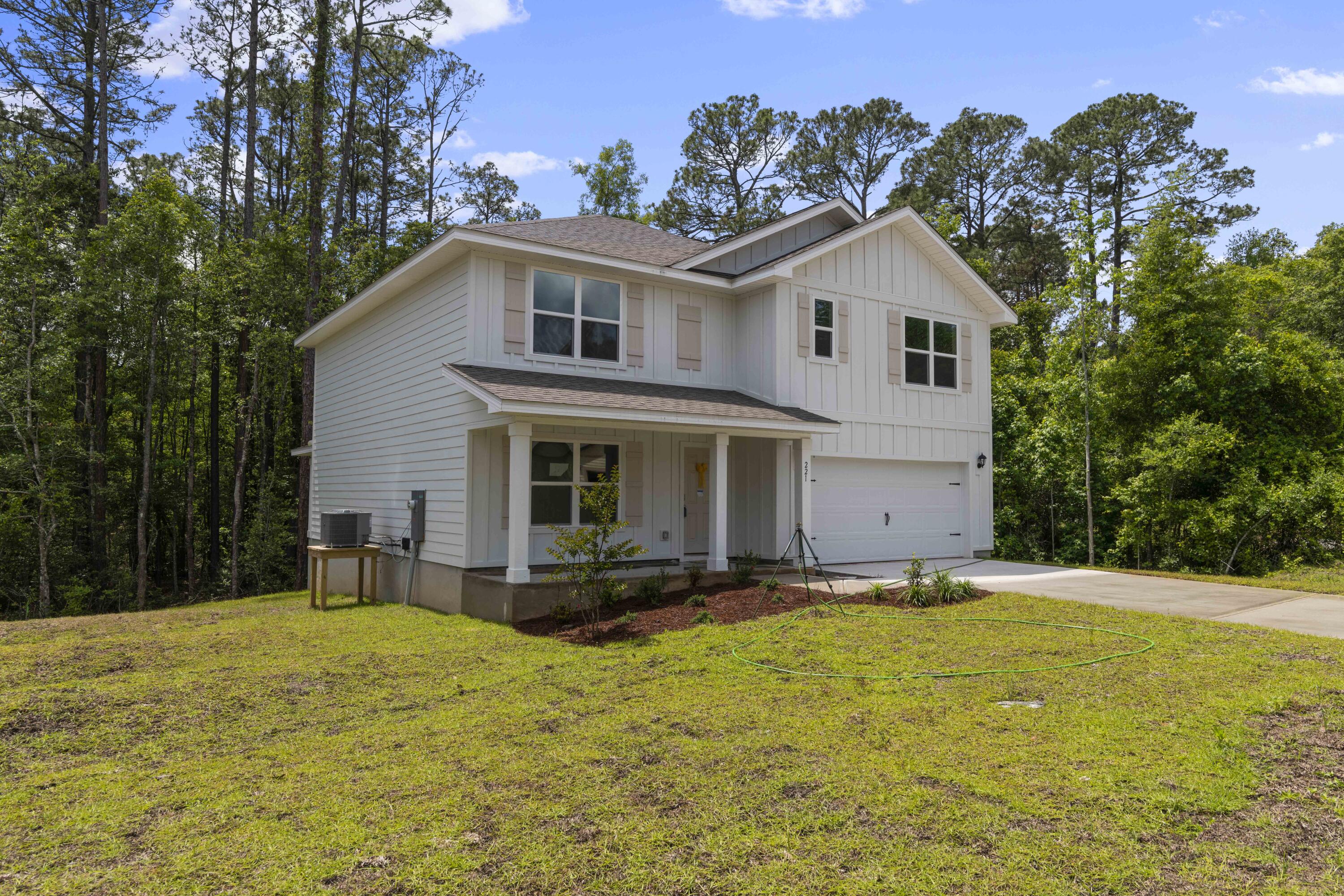 Located conveniently off HWY 20 and 331, driving distance to Niceville, Destin, and the world-famous white sandy beaches of 30A in South Walton County. Limited opportunities to own new construction in the existing community 'The Canopies'. The 'Hayden' plan features a spacious back porch, Hardie siding, 8' ceilings, vinyl flooring and carpet, Ivory shaker style cabinetry in the kitchen and bathrooms, laminate countertops and plenty of bright light. This energy efficient home offers 'Home is Connected' Smart Home package, DEAKO switches, 1-year builder warranty and 10-year structural warranty. Pictures, photographs, floor plans, elevations, features, colors and sizes are approximate for illustration purposes only and will vary from the homes as built. Home and community information including pricing, included features, terms, availability and amenities are subject to change and prior sale at any time without notice or obligation.