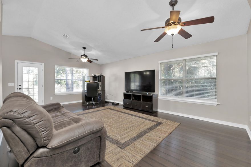 This absolutely gorgeous 3 bedroom 2 bathroom brick home is located in the center of Navarre 5 min from the beach and 10 min from Hurlburt Field The roof was recently replace in 2017, A/C unit new as of 2020,bamboo harwood floor,granite newly installed in kitchen and bathrooms,freshly painted throughout.This home is a must see with a large master bedroom,with walk in closet.The back yard has a pond for activities for family and fun! Contact me today to schedule a showing and view your next home.