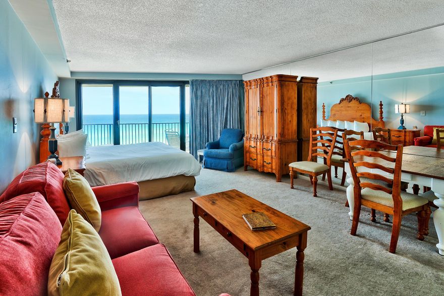 Wonderful vacation rental studio on the beach in Sandestin Resort! The west end location provides stunning views of the gulf and sunsets! Spacious living area captures front row views of the emerald green water and sugar white sand. Kitchenette includes refrigerator, dishwasher, range, microwave, and sink! *As an added bonus: the listing brokerage and seller(s) are offering an incentive to the buyer(s) of this property: The choice of a trial Sandestin Clubs Membership or an Amenities Voucher*