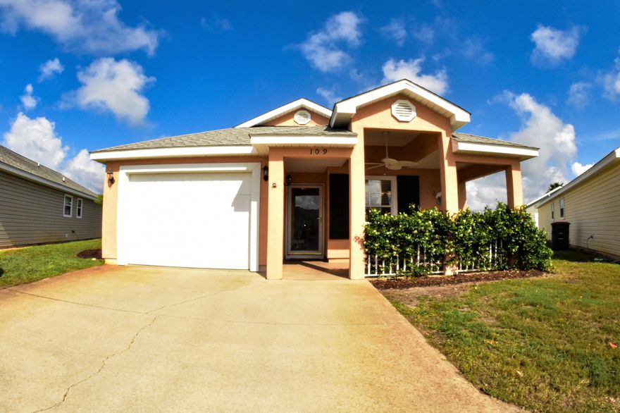 Immaculate and move-in ready Palm Cove home on a cul-de-sac! This 3BR/2BA home includes new luxury plank vinyl flooring in the living area, all white cabinets and appliances in the kitchen, split-bedroom floor plan, a one car garage, and a huge screened porch! This home even has a backyard which is rare for this particular neighborhood. Palm Cove is just 5 minutes from the beach, but there are two pools within the complex for residents to enjoy. You're also convenient to shopping, dining, entertainment and more! All info is approx and must be verified by Buyers if important.