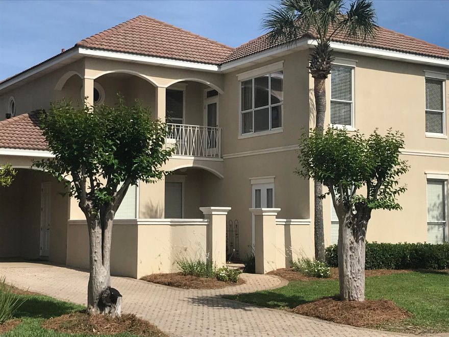Nestled in one of the most lush and private locations along Scenic 98 in Destin, this upscale Destiny West beach house is just a quick jaunt to the resort amenities and beach access and has room for a splash pool! With 4 bedrooms and 3 1/2 bathrooms plus an extra-large main floor closet that could be a bunk room, this home could sleep 12+ guests in comfort! This beautiful home exudes elegance, communicated through beautiful interiors and finishes, superb craftsmanship, and wonderful amenities. This home is being sold partially furnished with many beautiful pieces from Restoration Hardware. Inviting, light-filled rooms welcome you, while the home's European charm and chic ambiance suggests casually elegant living and entertaining in all seasons. The stunning living room has a fireplace,