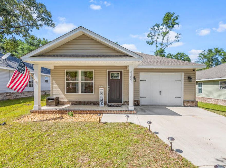 Home includes swivel TV mounts, curtain rods and curtains, and deck box on the back porch. This beautiful, well kept, move in ready, 3bed 2bath home was built only 2 years ago and is the perfect choice for you! This open floor plan features LVP flooring throughout the home and carpet in all the bedrooms. Unique colored cabinets, slow closing cabinets and drawers, and granite throughout the home are also a perfect touch. This home includes all appliances, including a Samsung refrigerator. The laundry room features a hand built wood folding rack and the bathrooms feature water saving toilets with buttons to flush. Each bedroom is spacious, with large walk in closets for all of your storage needs.