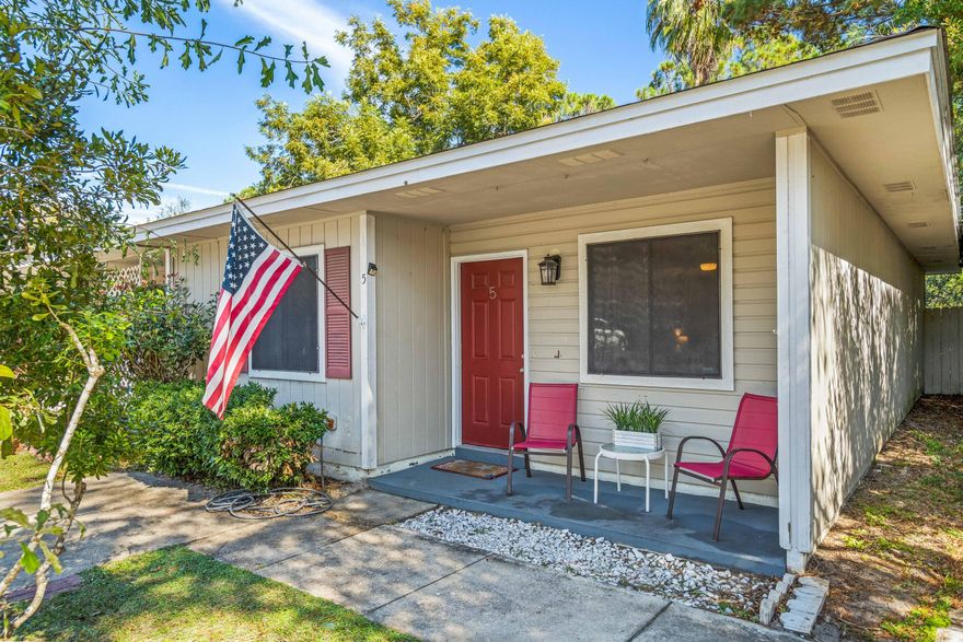 INVESTORS!  Totally renovated down to the studs in 2021!  New Roof,  LVP flooring, cabinets,  granite counter tops in kitchen, this unit looks like a brand new home!  All Major Appliances convey.  (See list in documents)  SHORT TERM RENTALS ARE ALLOWED in this quaint community.   Great location, just a 5 minute drive to Scenic Hwy 30A.  Only 8 minutes to Grand Boulevard for great shopping, excellent restaurants, as well as Sacred Heart Hospital. You will find golf and other activities  near by in Sandestin, just 12 minutes away.  Call to schedule a showing today, this one will sell quickly!!  HOA includes lawn care, and exterior pest control.If measurements deemed important, please verify.