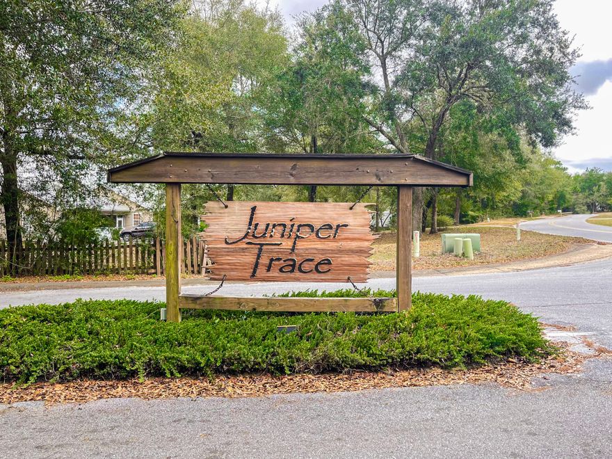 Centrally located residential lot in Defuniak! Nestled in the highly desirable and quiet subdivision of Juniper Trace, this lot offers an abundance of possibilities for comfortable and convenient living. Situated only 30 miles from the Emerald Coast, the travel to some of the country's most gorgeous beaches is within quick reach! Imagine building your custom homeland embracing Floridian design with tropical landscaping, an open concept floorpan, high ceilings, gleaming white tile floors, a chefs kitchen, and an amazing outdoor space boasting with a swimming pool, a soothing spa, and covered lanai. With tons of nearby amenities, which include shopping centers, Lake Juniper, restaurants, and Eagle Springs Golf and Recreation Park. Start living the good life today. Call to schedule your tour!