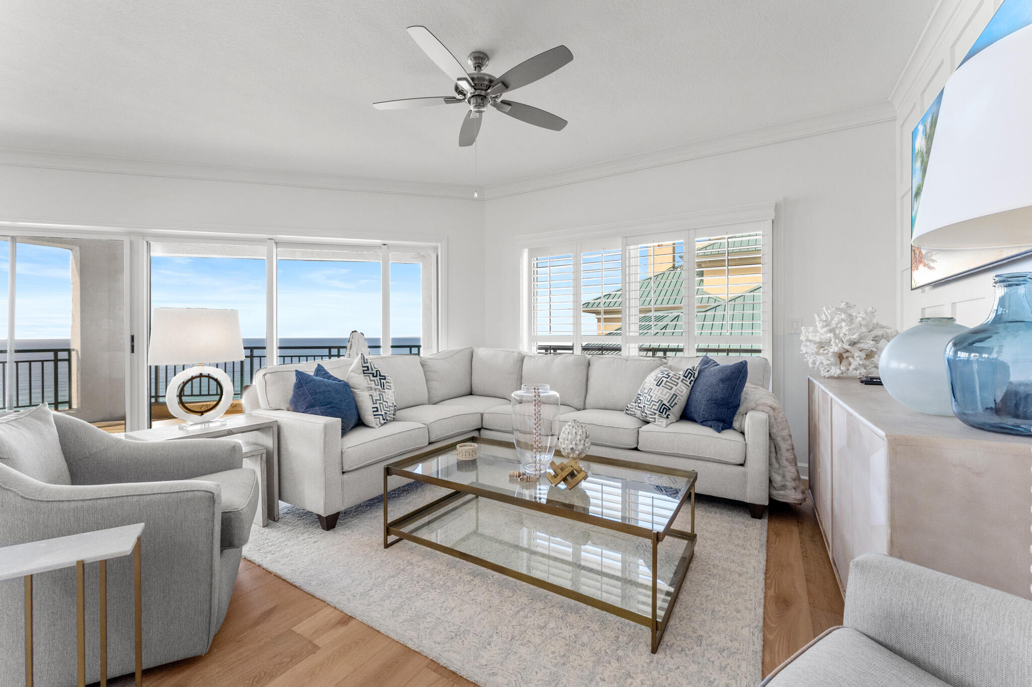 Beautiful, complete renovation of this spacious 1,863 square foot Beachfront condominium offering breathtaking panoramic views of the Gulf of Mexico. No expense spared by the owner on this stunning remodel which includes all New Flooring, Cabinets, Countertops, Lighting, Appliances, Plumbing & Electrical. The kitchen features top of the line appliances including a Fisher & Paykel Professional Freestanding Range with Induction Cooktop, Built In 42' Refrigerator, an Asko Dishwasher. After an amazing day at the beach, unwind in the living area by watching the 75' Samsung TV or enjoy relaxing in the luxurious master bath free standing soaking tub. There is ample storage and optimum efficiency with the Artisan Built Custom Closets. Located within the highly sought-after Southwinds I Building,