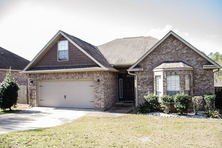 Fantastic and highly desired Fox Valley presents this 3/2 PLUS Bonus room over the garage. Open concept living, spacious bedrooms, over-sized master with plenty of room for a sitting area. Large dining room area and open to the living room and kitchen. Kitchen features granite, custom backsplash, stainless appliance package and more. Bonus room offers additional space for a bedroom, gaming room, and office space. Screened back porch, privacy fenced back yard and 2 car garage. Quick 15-20 minute drive to Eglin AFB!