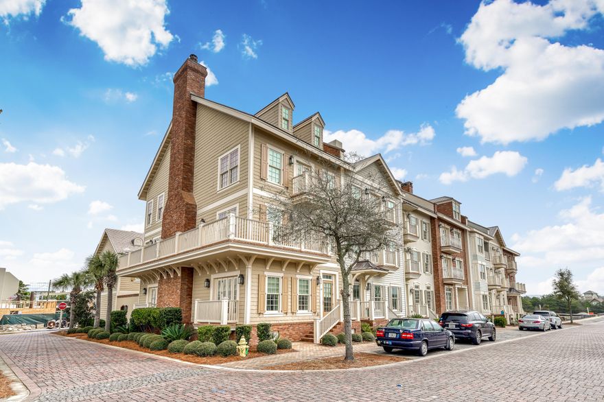 This Gorgeous corner townhome unit can be yours FULLY FURNISHED! Coveted location within Prominence on southside of 30A. This property was the model and has all the upgrades! We encourage you to come see the details that have gone into the build of this magnificent property including ICF construction. The kitchen boasts Thermador Appliances and the laundry has a Bosch Washer/Dryer. This town home has central vac system in main and Carriage House.