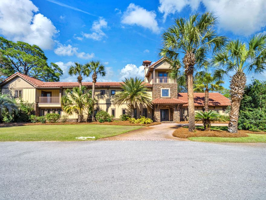 Waterfront Home within Pelican Bay Community. This 5 bed/4.5 bath 3 story residence with 168' of water frontage on Choctawhatchee Bay. Equipped with a dock, 1 Boat Lift. Saltwater pool, outdoor kitchen with fireplace, kegerator, ice maker, wine/beverage fridge and a Lynx Grill. Ceiling heights ranging from 10' to 23' throughout the home. The open-concept kitchen is abundant with countertop space, cabinet storage, and natural Lighting. The picture window offers an indoor/outdoor experience while in the kitchen. Family Room offers 23' Vaulted Ceilings with Bay views, wood fireplace. Dual-car garage Pelican Bay offers a tennis court, pickleball courts, basketball goal and temporary overflow parking.