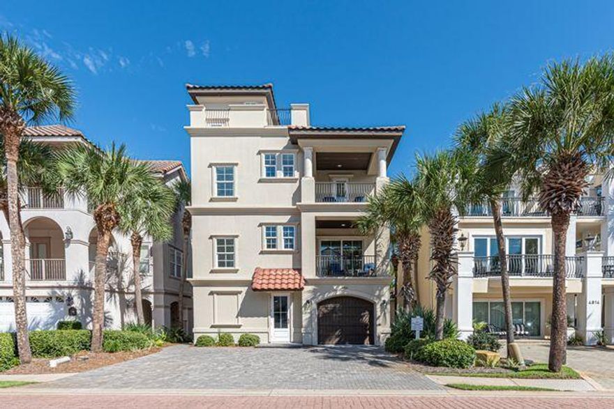 This stunning coastal retreat located in the exclusive gated beachfront community of Destiny by the Sea offers the perfect blend of luxury, space and beachside convenience.  This home has undergone a complete renovation including all New Furnishings, air conditioner, water heater, flooring, cabinetry, appliances, lighting and paint.  At the heart of the home is a chefs kitchen featuring a massive island - perfect for entertaining.  A second living room on the first floor along with two master suites with walk in shower and soaking tubs add privacy, making this home perfect for multiple families.  Experience endless outdoor living with five private balconies plus a sprawling rooftop deck showcasing panoramic views.   Additional features include two laundry rooms and an elevator. Destiny by the Sea with its community pool, private deeded beach access and 24 hour security make it the most sought after vacation destination on the coast.  Whether you're looking for a private beach retreat or a high-performing rental investment, this exceptional home delivers on all fronts in one of Destin's most coveted communities.