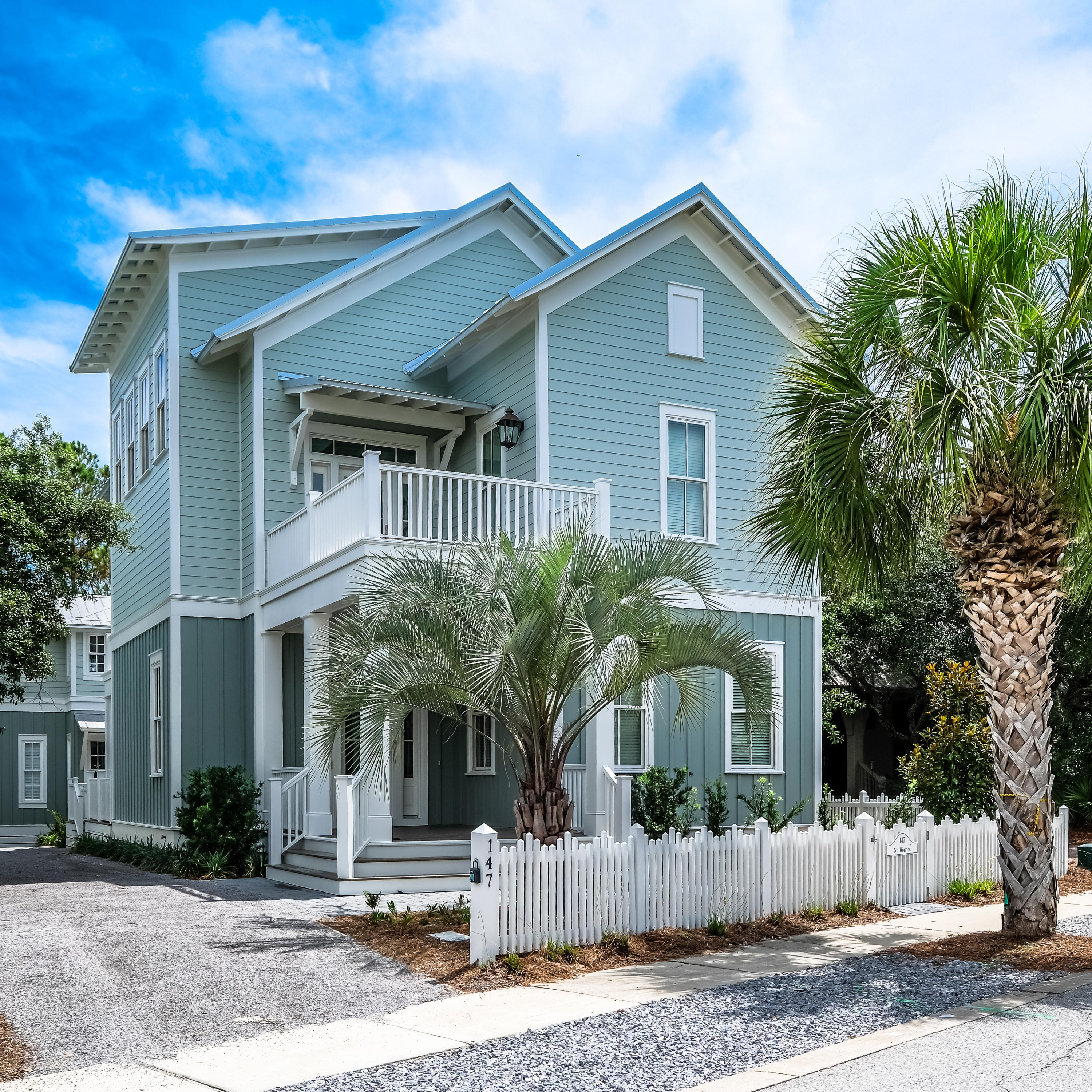 This 4 bedroom, 4 1/2 bath house with a private pool and guest house is the perfect beach house in Carillon Beach! There is a modern kitchen with an induction range and built in ice maker. The 10 foot dining room table will accommodate a large group and there is additional seating for six at the bar. There are four bedrooms in the main house and two additional single bunk rooms and a sleeper sofa in the loft area of the third floor. The adjacent carriage house has two bedrooms and one bathroom. The house is close to beach access #1 and is also close the Bellview Park where there are tennis courts, a basketball court, playground and the Bellview Pool. Carillon Beach is a Gulf Front, gated community with 24-hour security and eight beach access points.