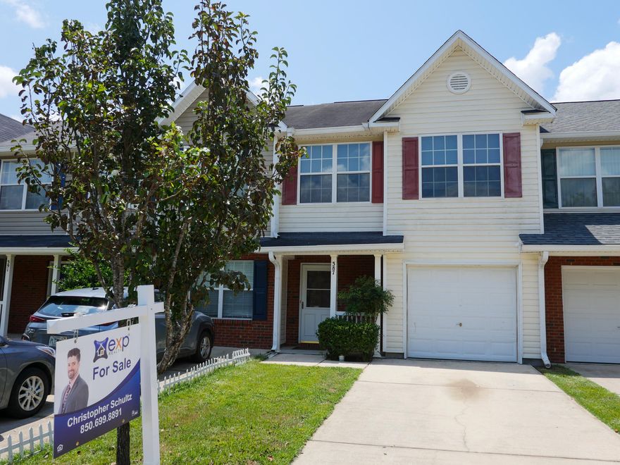 CALLING FOR HIGHEST AND BEST BY 1:00 Sunday, August 15th.Investment opportunity or perfect for a first-time homebuyer in South Crestview! Step into this 3/2.5 move-in ready townhouse. Convenient to shopping and dining; this home won't last long. All three bedrooms are upstairs with plenty of storage closets. Master has vaulted ceilings, a spacious master bathroom with dual vanity, new ceiling fans, and a walk-in closet. Downstairs you will find an open living space, kitchen with a raised bar, and a half bath. Stackable washer and dryer DOES convey. Seller is in the process of re-painting the walls and replacing the living room and kitchen floors.