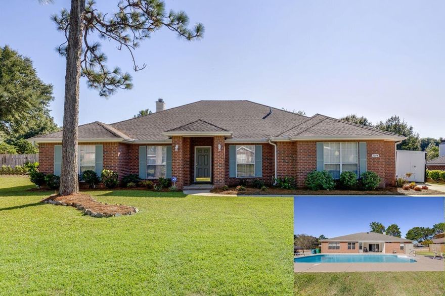This well-maintained home offers both comfort and functionality in a sought-after neighborhood. Inside, you'll find a dining room, a spacious family room, laundry room, and a large kitchen with ample storage--perfect for cooking and entertaining.Step outside to a beautifully landscaped yard featuring a sparkling pool and a covered outdoor area, ideal for relaxing or hosting gatherings year-round. Recent updates and features include a whole-house generator for added peace of mind, a new pool liner (2022), pool pump (2020), new AC system (2020), replaced septic lines (2020), and a new hot water heater (2024). Large TV in Living room conveys with sale.