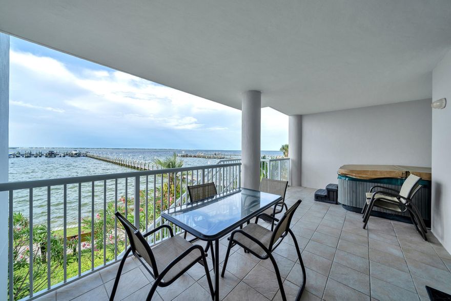Enjoy the best of both the Bay and the Gulf from this luxurious Lanai Condo. Impressive view of the Bay, award winning pool, and easy access to the beach. Great outdoor space to relax in the hot tub or entertain. Includes a single car garage that provides access to your unit. Granite counters and stainless appliances in the kitchen. Laundry room with full size W/D. Large ensuite master bathroom with double sink, jet tub, and tiled walk in shower. Crown molding. All bedrooms are full sized. Walk in closet. Accent lighting in LR. These Lanai units aren't always available so don't hesitate.  Current rental projections up to $90,000. The unit had grossed $76K for the last year it was rented which was 2019 and the owners had used it for 3 months that year