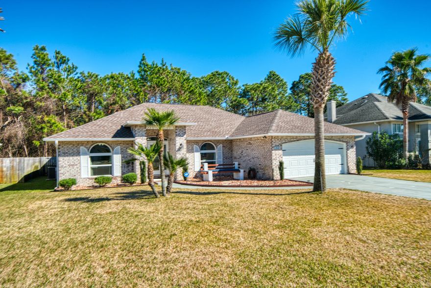 IT'S ALL ABOUT THE LOCATION!! Enjoy easy living in the Popular waterfront  community of Sound Hammock.. Just Minutes away from shopping, restaurants and Navarre Beach!  Immaculate 3 bedroom 2 bath transitional style home with an office/ bonus room..  Recent improvements include New 30 year GAF architectural shingles w/ Ice and water shield underlayment, NEW drip edge and ridge vent.  New low ''E'' 366  wind impact Vinyl Windows  w/screens.  NEW Jeldwen Front door w/ side panels.  New Low ''E'' wind impact sliding glass door.NEW Wayne Dalton Wind Impact Garage door.   New Level 1 Granite  ( Dallas White Design)  Countertops  in Kitchen & Bathrooms. New Burlington Luxury Vinyl Tile Flooring.   All Interior walls freshly painted. New Sta-Rite Irrigation pump.     Neighborhood amenities