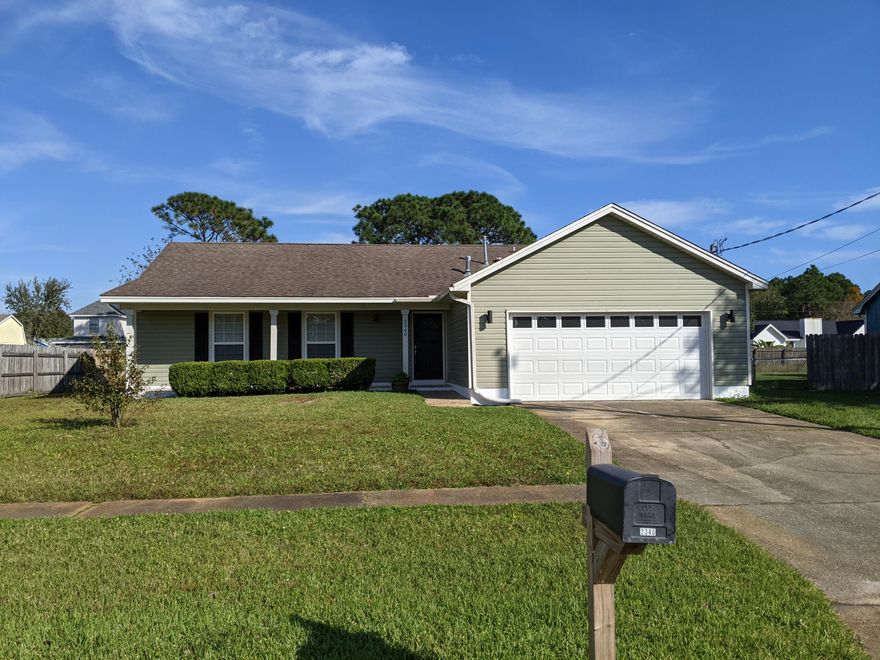 This home is located in East Navarre, only minutes from the beach, area shopping and an easy commute to Hurlburt, Eglin, and Fort Walton Beach. You will find new LVT flooring throughout the house. The kitchen has granite counters and stainless steel appliances. There is a beautiful corner fireplace in the living room. The house has vinyl siding, Pella windows with storm shutters, and a new water heater. There is a large deck on the rear of the home and a concrete pad in the back yard for a detached garage or workshop. There is a lawn pump and sprinkler system. This home is move-in ready and a Must See! Call or text today!