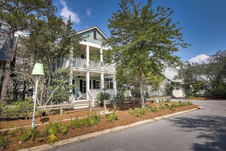 Charming coastal 5 BR 6BA home with Master on the main floor located in the popular Lake District of Watercolor.  Home is on a beautiful corner lot overlooking the natural preserve and close to the Frog Pool. It has a large gourmet kitchen equipped with high-end Wolf and Sub-Zero appliances and hardwood flooring throughout. A custom built carriage house and 2 car garage were added in 2016 and the all bathrooms in the main house were recently updated. Home features 4 spacious porches with an outdoor gas fireplace and summer kitchen complete with a large stainless steel gas grill. Rental Projections available at $126,480. 3D Virtual Tour can be found in the photos tab.