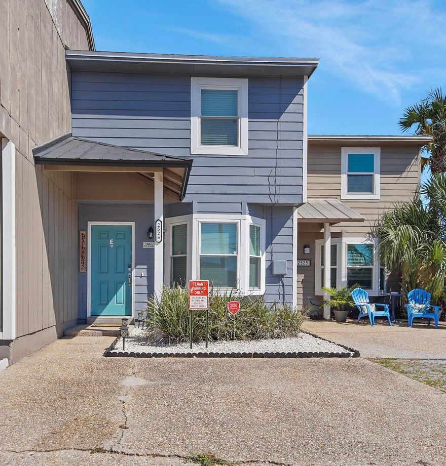 Investors Alert!! Turn Key AirBnB on Panama City Beach, Fl. This 2 bedroom 1-1/2 bathroom has been completely renovated from the inside out. The kitchen offers new cabinets, backsplash, butcher block countertops, inside laundry and Stainless Steel Appliances. Both bathrooms have new vanities, toilets, fixtures and upstairs has a new tub/shower combo. The back yard is completely fenced and offers a beautiful oasis with a wooden deck, plants, rocks, covered patio, large storage area, fire pit, and patio furniture. Roof replaced in 2019, New water heater, doors, windows, and HVAC system installed in 2020. Just one block from the Grand Lagoon and 5 minutes from St. Andrews State Park. Don't miss the opportunity to add this completely furnished unit to your portfolio. Call your favorite Realtor to schedule your provide showing. All measurements are approximate and should be verified by buyer if important.