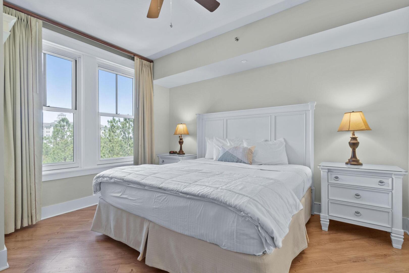 Discover the charm of Lasata in Miramar Beach! This renovated 5th-floor condo offers serene nature views of Choctawhatchee Bay from the private balcony. With 2 bedrooms, 2 bathrooms, a fully equipped kitchen, and in-unit washer/dryer, it's perfect for a peaceful getaway. Enjoy easy access to The Village of Baytowne Wharf for entertainment. Sandestin Golf and Beach Resort provides beach access, golf courses, tennis courts, a marina, spa, and dining options. Explore the resort's 2,400 acres via pedestrian pathways, connecting you to beaches, bay, and amenities.