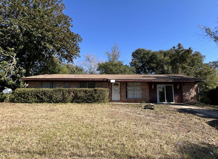 Built in 1965 and centrally located in the heart of Pensacola, this 3 bedroom 1 and 1/2 bath REO home is just a few miles from shopping, bases, churches and more. Block exterior with brick, this home has 1012 sf of living space; a fenced back yard, enclosed carport which gives extra living space and a galley kitchen. Home needs repairs and therefore will not qualify for financing other than FHA Rehab, construction loans, hard money loans.