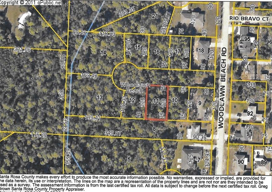 This lot is one of 8 lots on a future cul-de-sac street off of Woodlawn Beach Road. It is located approximately 1/2 mile north of the Woodlawn Beach Boat Launch. Located in the growing area of Barbarosa Ranchettes.A wetlands study was recently performed and concluded that this lot is 100% wetlands.