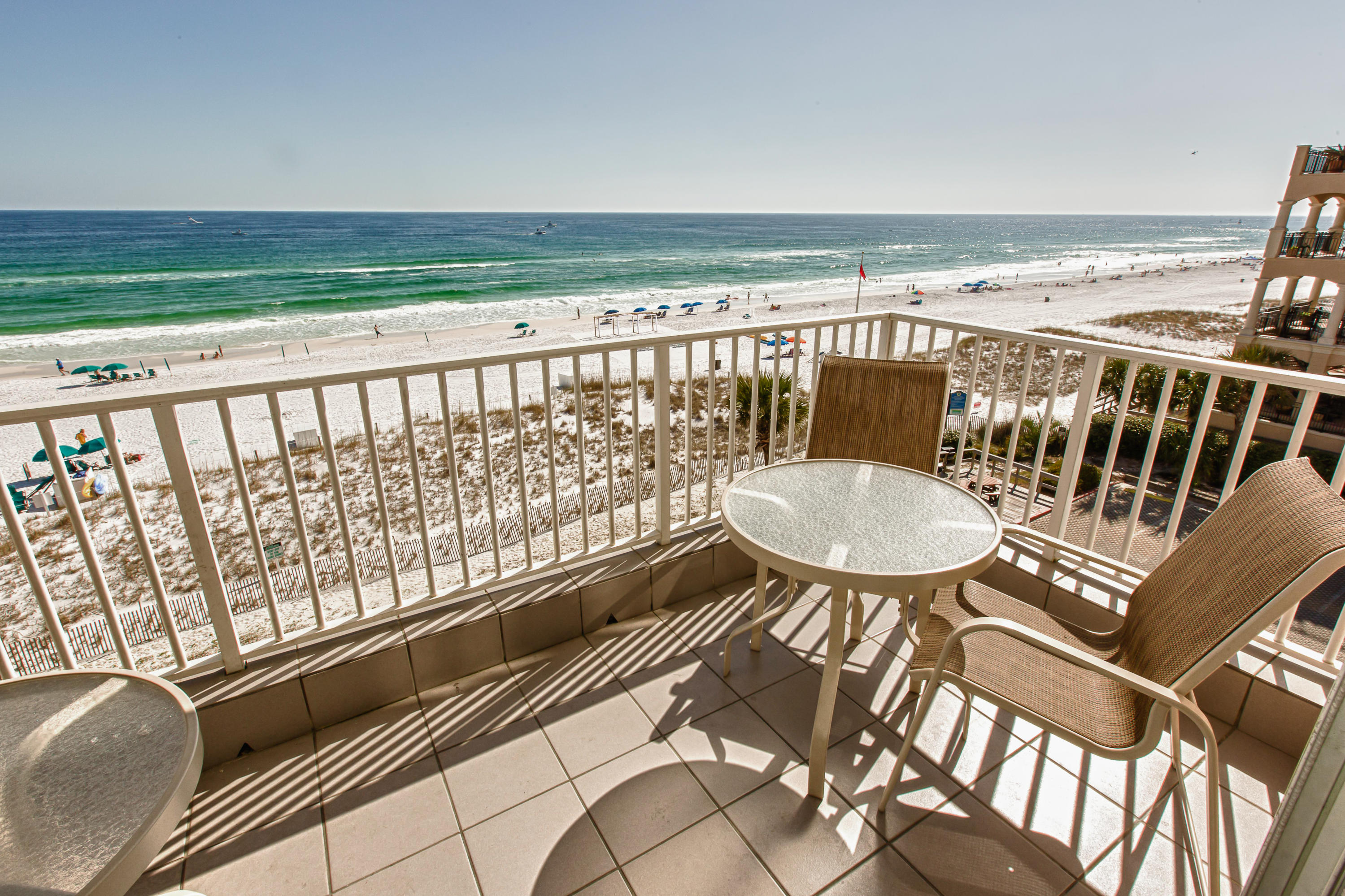 Rare opportunity to own a beautiful 2 bedroom/2 bath condo in the prestigious Inn at Crystal Beach with magnificent views of the Gulf of Mexico! The gross rental the past three years has been from $51,000 to $55,000 a year.Unit 409 is offered fully furnished and is tastefully decorated with a contemporary flair. It features stainless steel appliances, granite countertops throughout, flat screen TV's in the bedrooms and living room, and balcony offering spectacular views of the emerald waters and brilliant Destin sunsets!