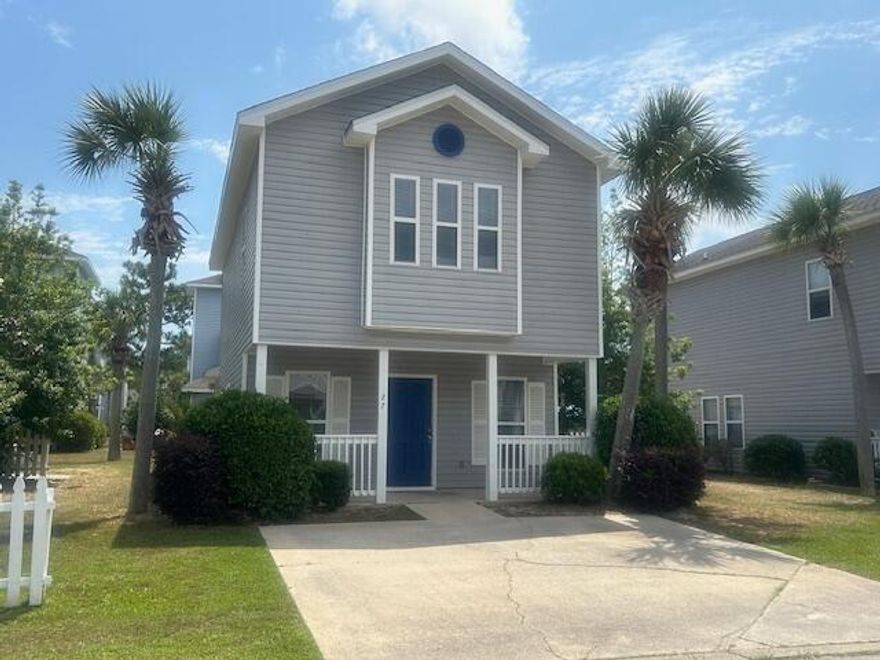 This is an AMAZING Deal! Enchanted Estates, a boutique community just minutes from the best of Florida's Emerald Coast. This spacious 3-bedroom, 2.5-bath home features an open kitchen & den with a pantry & additional storage. Primary Bedroom 1st floor with Shower/tub combo & large walk in closet. Side entry to porch offers easy outdoor access for children & pets. Upstairs includes 2 large bedrooms, walk in closets & full bath with shower/tub combo & large walk in laundry room. Fresh Flooring, paint and blinds. Ideally located just North of the beach & Hwy 30A, minutes to Sacred Heart Hospital, Grand Boulevard shopping and dining, Destin's world-class golf courses & Baytowne Marina. Enjoy the pool, beautiful beaches, or take a 5-minute drive to Topsail Preserve State Park. Priced to sell!